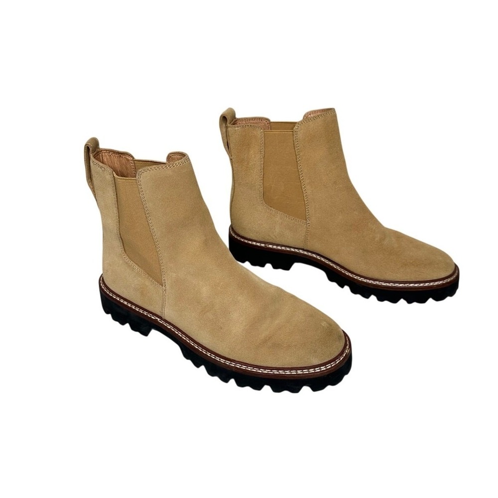 Madewell The Citywalk Lugsole Chelsea Boot Tan Suede Ankle Bootie Womens 8 NB317